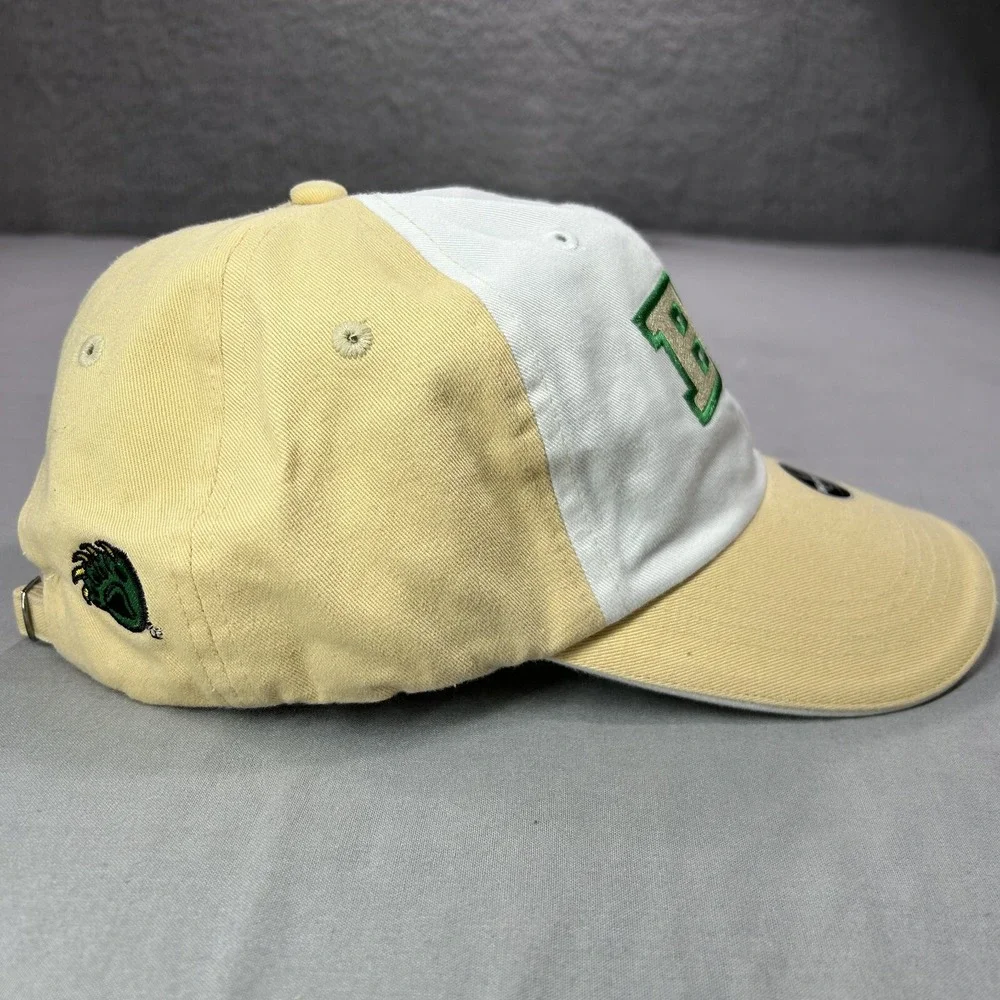 VINTAGE Baylor Bears Hat Cap‎ Strap Back Adjustable Gold White Womens 90s NEW